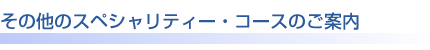 ���̑��̃X�y�V�����e�B�[�E�R�[�X