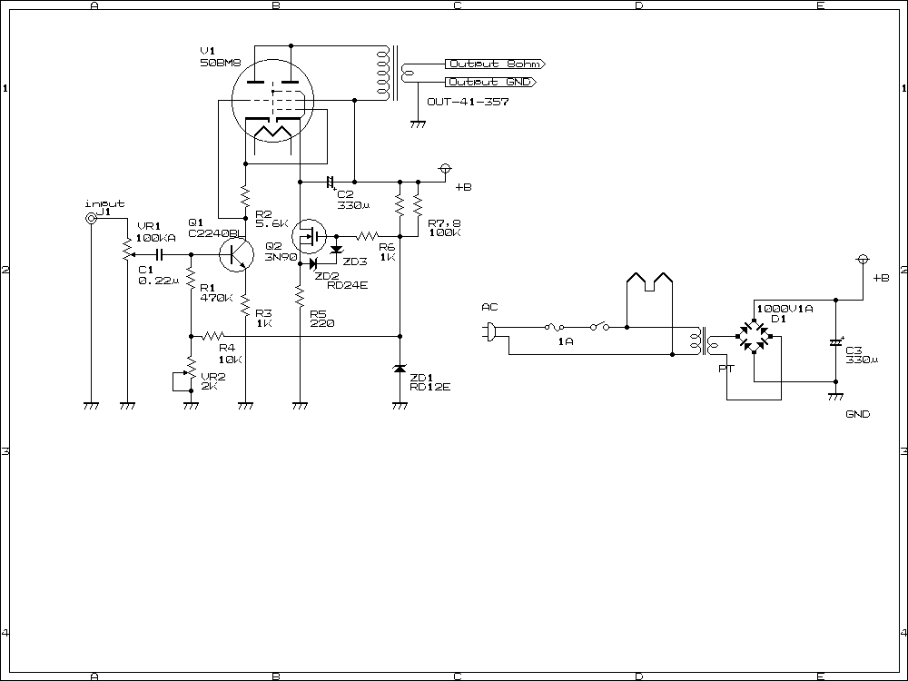 50BM8 超3結シングルアンプ